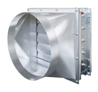 Round backdraught damper