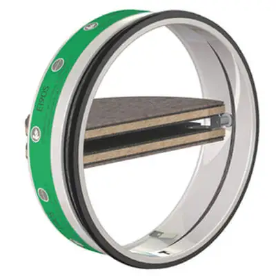 Circular fire damper cartridge with a fire resistance up to 90 min, equipped with a fusible link.