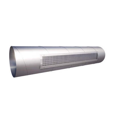 Galvanised steel grille for round ducts
