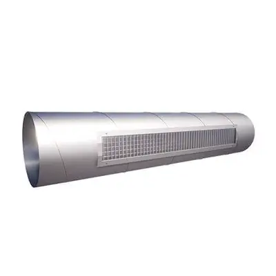 Galvanised steel grille for round ducts