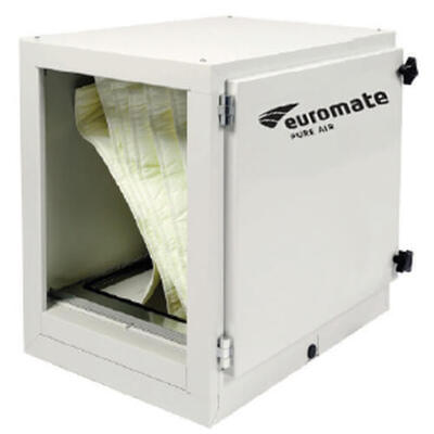 Stationary unit with bag filter.