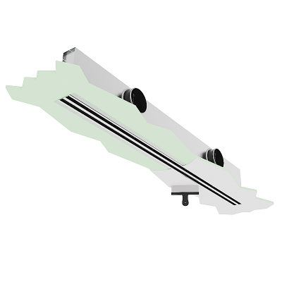 Adjustable Stucco Slot Diffuser without flange