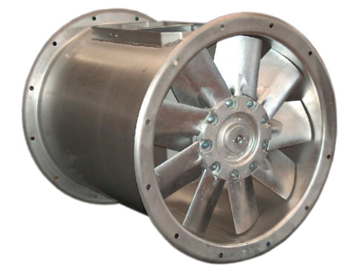 Bifurcated duct axial fans