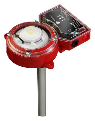 Optical duct smoke detector