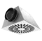 High induction square swirl diffuser with adjustable air pattern