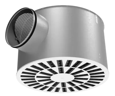 High induction square swirl diffuser with adjustable air pattern