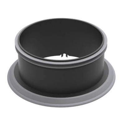 This airtight spigot increases quality and ease of mounting for most types plenum boxes.