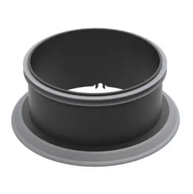 This airtight spigot increases quality and ease of mounting for most types plenum boxes.