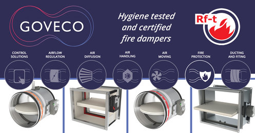 Hygiene tested and certified fire dampers