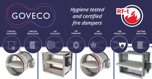 Hygiene tested and certified fire dampers